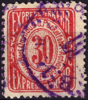 ALLEMAGNE / GERMANY - DR Privatpost BERLIN (N.B.O.u.S.P.AG) 30p Red Expressverkehr - VF Used - Correos Privados & Locales