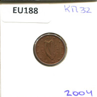 1 EURO CENT 2004 IRELAND Coin #EU188.U - Ierland