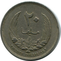 20 MILLIEMES 1965 LIBYA Islamic Coin #AK277.U - Libia