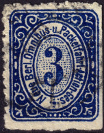 ALLEMAGNE / GERMANY - DR Privatpost BERLIN (N.B.O.u.S.P.AG) 3p Deep Blue - VF Used - Privatpost