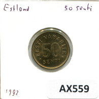 50 SENTI 1992 ESTLAND ESTONIA Münze #AX559.D - Estonia