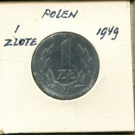 1 ZLOTE 1949 POLEN POLAND Münze #AR778.D - Pologne