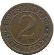 2 RENTENPFENNIG 1923 F DEUTSCHLAND Münze GERMANY #AE289.D - 2 Renten- & 2 Reichspfennig