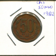 50 PESOS 1982 CHILE Münze #AR312.D - Chili