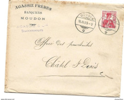 VD - 80 - Enveloppe Avec Superbes Cachets à Date Moudon 1909 - Otros & Sin Clasificación