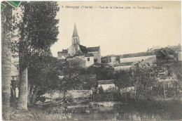 86 VIENNE Cpa GENCAY Vue De La Cluère Prise Du Boulevard Thézard - Gencay