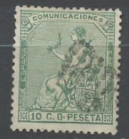 Espagne - Spain - Spanien 1873 Y&T N°132 - Michel N°127 (o) - 10c Allégorie De La République - Gebruikt