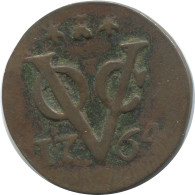 1764 ZEALAND VOC DUIT NETHERLANDS INDIES NEW YORK COLONIAL PENNY #AE716.16.U - Nederlands-Indië