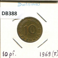 10 PFENNIG 1969 F BRD DEUTSCHLAND Münze GERMANY #DB388.D - 10 Pfennig