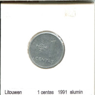 1 CENTAS 1991 LITAUEN LITHUANIA Münze #AS705.D - Lithuania