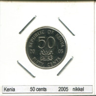 50 CENTS 2005 KENIA KENYA Münze #AS339.D - Kenia