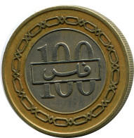 100 FILS 1992 BAHRAIN BIMETALLIC Münze #AP981.D - Bahrein