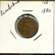 1 CENT 1980 SIMBABWE ZIMBABWE Münze #AN750.D - Simbabwe