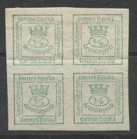 Espagne - Spain - Spanien 1873 Y&T N°140 - Michel N°124 * - 4*1/4c Couronne Murale - Nuovi