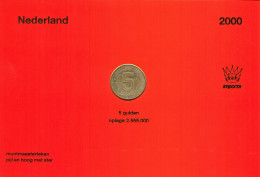 NIEDERLANDE NETHERLANDS 2000 5 GULDEN 2000 EURO SOCCER FOOTBALL #SET1038.7.D - Mint Sets & Proof Sets