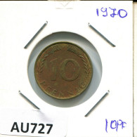 10 PFENNIG 1970 D BRD DEUTSCHLAND Münze GERMANY #AU727.D - 10 Pfennig