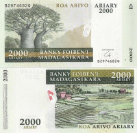 MADAGASCAR 2000 Ariary ND (2007-2014) P 96 UNC - Madagascar