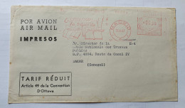 EMA Sur Enveloppe Espana A Traves De Nuestras Paginas - Madrid 1967 Vers Sénégal  Par Avion Impresos - Machines à Affranchir (EMA)