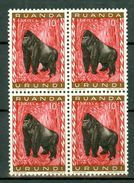 Ruanda Urundi 1959 OBP/COB 4 X 205**  MNH Gorilla / Gorille - Nuovi