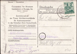 601027 | Empfangsbestätigung Für Ein Care Paket, Rotes Kreuz, Jüdische Wohlfahrt, Judaica  | Göttingen (W - 3400), -, - - OC38/54 Belgische Bezetting In Duitsland