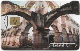 Guatemala - Telgua Ladatel - Guatemala Colonial 4, Gem5 Red, 2002, 20Q, Used - Guatemala