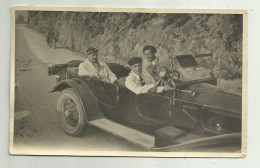 AUTO D'EPOCA CON PERSONE FOTOGRAFICA - CM. 15X9,5 ( LIEVE PIEGA AL CENTRO ) - Otros & Sin Clasificación