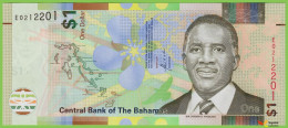 Voyo BAHAMAS 1 Dollar 2017 P77a B349a E UNC - Bahama's