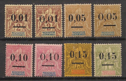 MADAGASCAR - 1902 - N°Yv. 51 à 58 - Type Groupe - Série Complète - Neuf Luxe ** / MNH / Postfrisch - Neufs