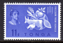 TONGA - 1963 FFH FREEDOM FROM HUNGER STAMP FINE MNH ** SG 128 - Tonga (...-1970)