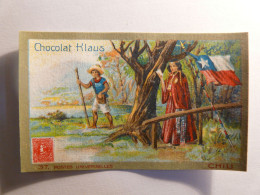 IMAGE CHROMO CHOCOLAT KLAUS - CHILI - 10.5cm X 6.5cm - Petite Correspondance CIRCA 1910 - CHILE Drapeau Facteur POSTMAN - Autres & Non Classés