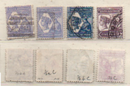 Australien South Australia 1894-98 MiNr.:76aA, ; 76aC76bC, 77C Gestempelt, Used Sg: 234, 236; 237, 238 - Used Stamps