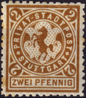 ALLEMAGNE / GERMANY - DR Privatpost STUTTGART 2p Yellow Brown - Mint* - Posta Privata & Locale