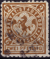 ALLEMAGNE / GERMANY - DR Privatpost STUTTGART 2p Yellow Brown - VF Used - Posta Privata & Locale