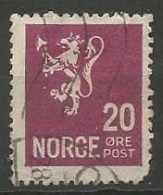 NORVEGE N° 114 OBLITERE - Oblitérés