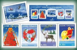 Finland 2010 Christmas New Year Joint Issue With Japan Block Mint - Blocchi E Foglietti