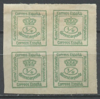 Espagne - Spain - Spanien 1876-1910 Y&T N°172 - Michel N°165 * - 4*1/4c Couronne Royale - Neufs