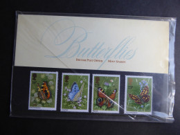 GREAT BRITAIN SG 1151-54 BUTTERFLIES PRESENTATION PACK - Fogli Completi