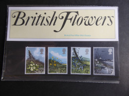 GREAT BRITAIN SG 1079-82 WILD FLOWERS PRESENTATION PACK - Hojas & Múltiples