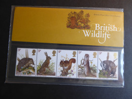 GREAT BRITAIN SG 1039-43 BRITISH WILDLIFE PRESENTATION PACK - Hojas & Múltiples