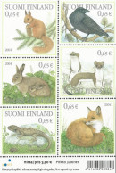 Finland 2004 Forest Fauna Set Of 6 Stamps In Block Mint - Blokken & Velletjes