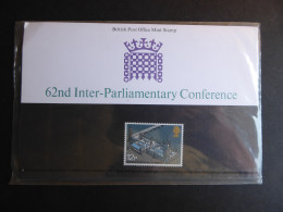 GREAT BRITAIN SG 988 62ND INTER-PARLIMENTARY UNION CONGRESS PRESENTATION PACK - Feuilles, Planches  Et Multiples