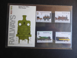 GREAT BRITAIN SG 984-87 150 ANNIVERSARY PUBLIC RAILWAYS PRESENTATION PACK - Volledige & Onvolledige Vellen