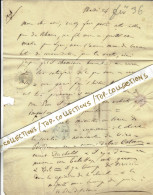 MONARCHIE DE JUILLET BANQUE RESEAUX 1836 LETTRE  Delessert  Chambre Des Députés > Delaroche Le Havre  VOIR HISTORIQUE - Documentos Históricos