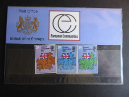 GREAT BRITAIN SG 919-21 BRITAIN'S ENTRY TO EU PRESENTATION PACK - Hojas & Múltiples