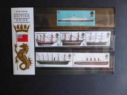 GREAT BRITAIN SG 778-83 BRITISH SHIPS PRESENTATION PACK - Sheets, Plate Blocks & Multiples