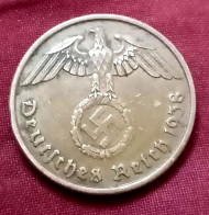 DEUTSCHES REICH 2 REICHSPFENNIG 1938 A , KM# 90 , Agomez - 2 Reichspfennig