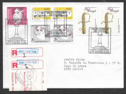 Portugal Lettre Recommandée Cachet Commémoratif Expo Philatélique Cinfães Viseu 1993 R Coverevent Pmk Stamp Expo - Annullamenti Meccanici (pubblicitari)