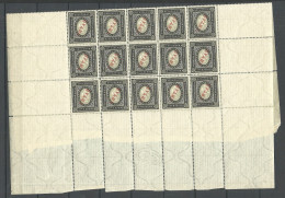 RUSSLAND RUSSIA China 1907 Michel 16 Y Complete Sheet Of 25 MNH - China