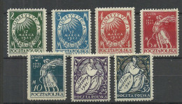 POLEN Poland 1921 Michel 164 - 170 * - Unused Stamps