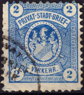 ALLEMAGNE / GERMANY - DR Privatpost AUGSBURG (Privat-Stadt-Brief-Verkehr) 2p Blue - VF Used - Postes Privées & Locales